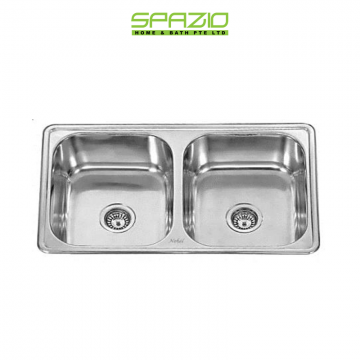SUS304 Double Bowl Kitchen Sink SD-7445/8550
