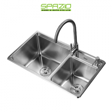 SUS304 Double Bowl Kitchen Sink SM-8245L