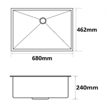 SUS304 Kitchen Sink U-06