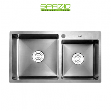 SUS304 Nano Double Bowl Sink U-12