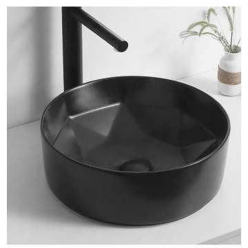 Round Basin - Black Matt (Diamond design)