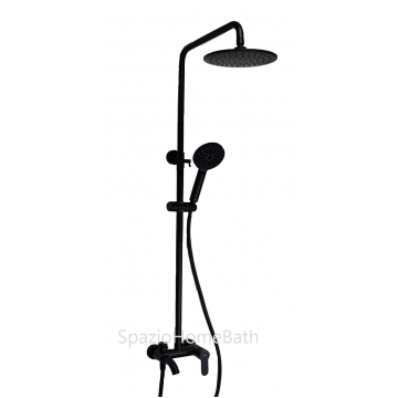 21080.1304.Black Rain Shower Set