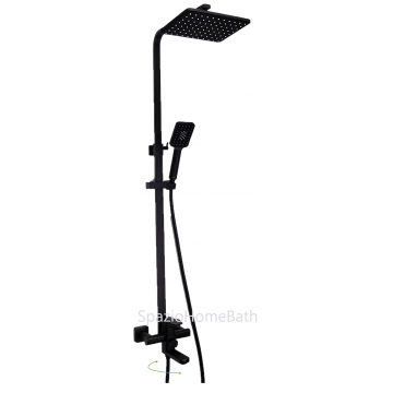21080.0700.Black Rain Shower Set
