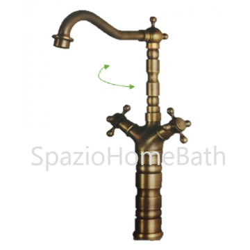 21050.0931T Tall Basin Mixer Antique